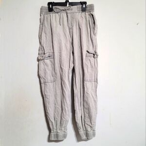 Bibi Women's Pants Size Small S Gray Cargo‎ Joggers Preppy Pull On